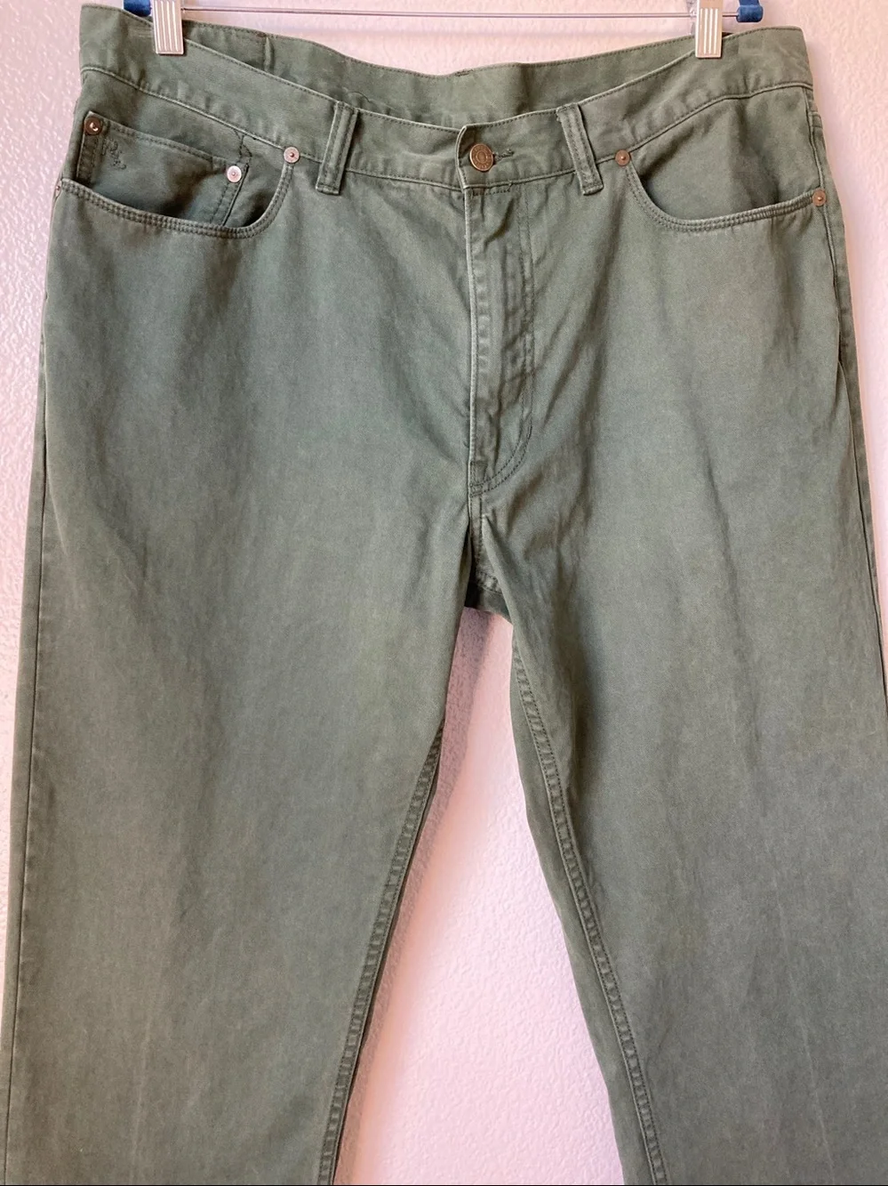 Polo Ralph Lauren Authentic Dungarees Cotton 650 Straight Pants Olive 38/32